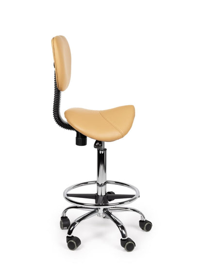 Zadelkruk Rugleuning Standaard Beige met Voetring