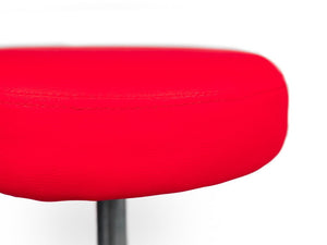 Tabouret Rood Laag met Voetring