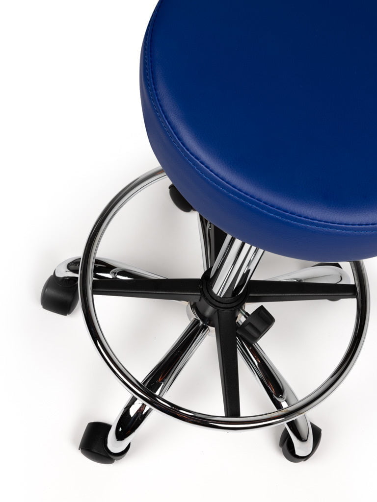 Tabouret Blauw Laag met Voetring