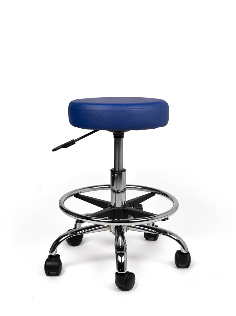 Tabouret Blauw Laag met Voetring