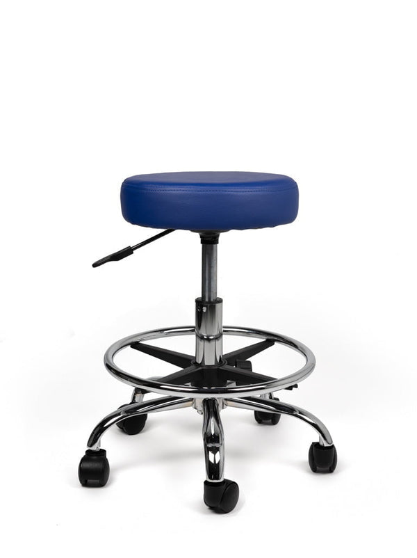 Tabouret Blauw Laag met Voetring