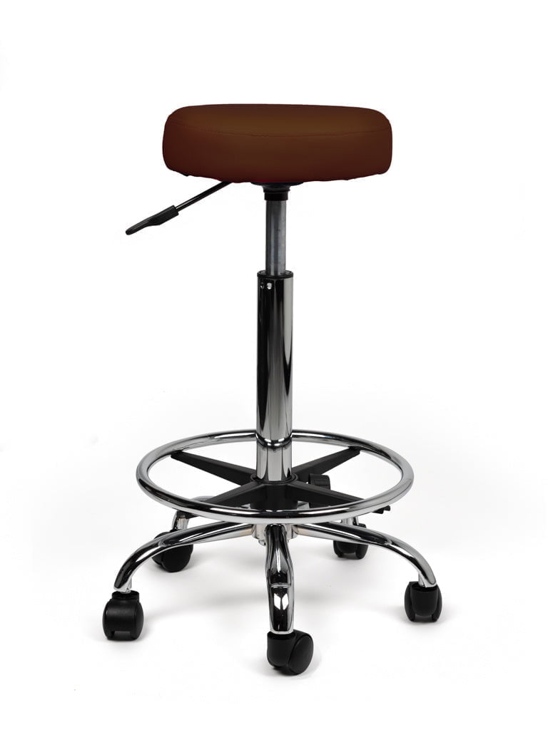 Tabouret Bruin Hoog met Voetring