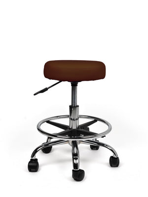 Tabouret Bruin Laag met Voetring