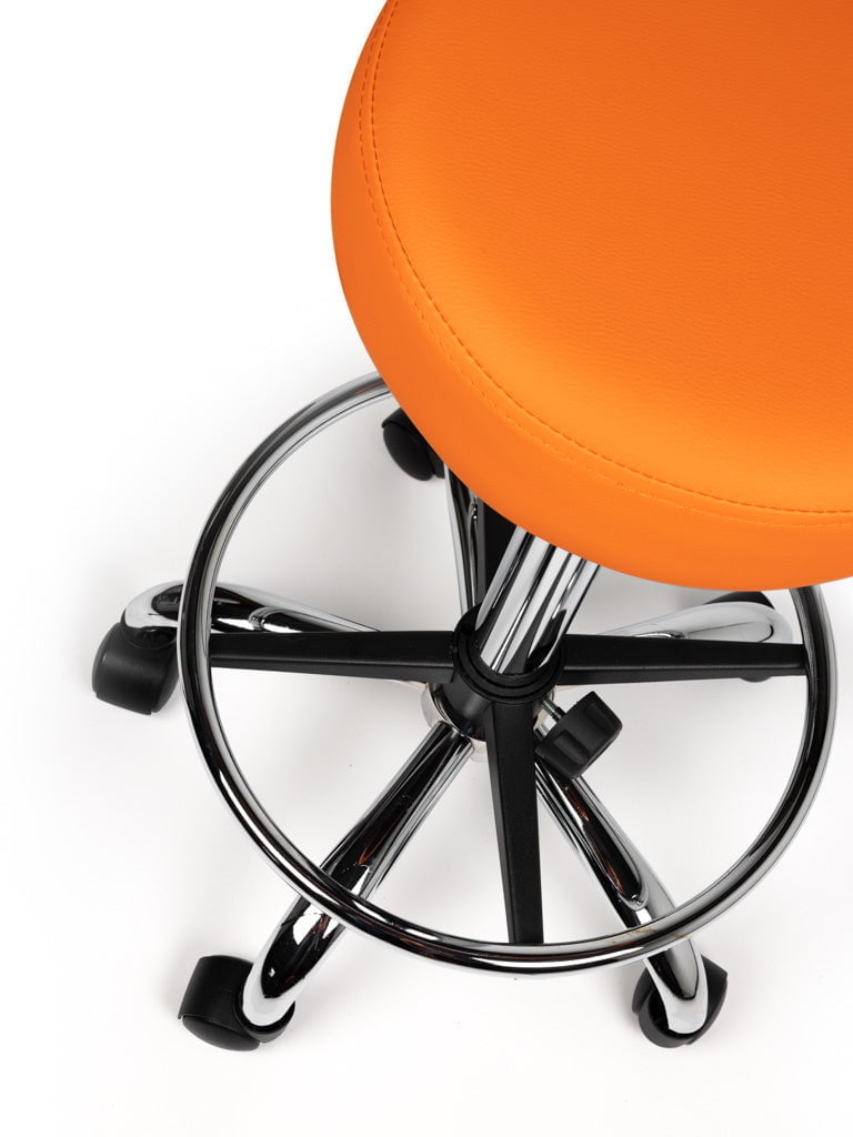 Tabouret Oranje Hoog met Voetring
