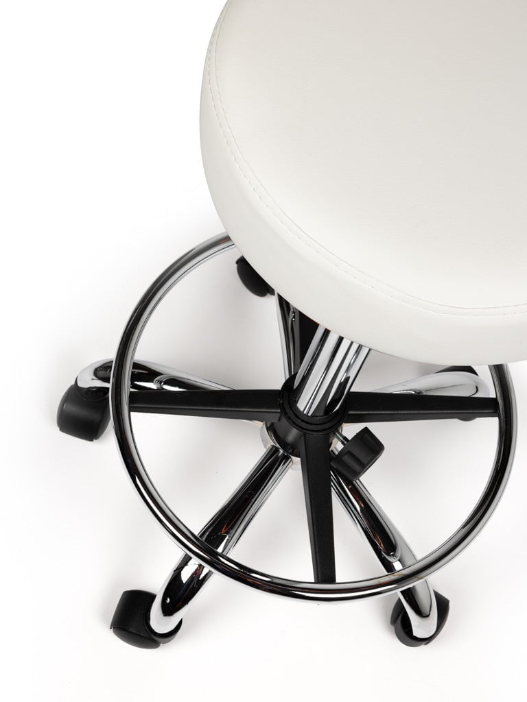 Tabouret Wit Hoog met Voetring