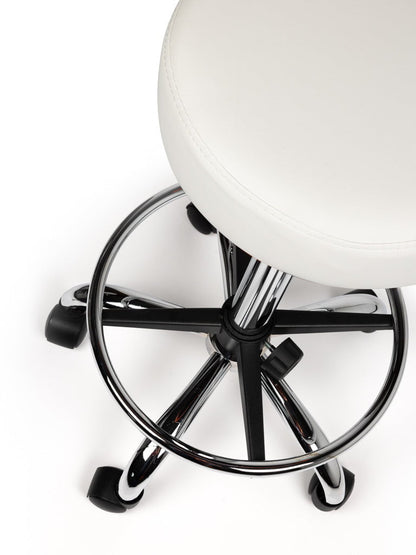 Tabouret Wit Hoog met Voetring