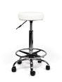 Tabouret Wit Hoog met Voetring