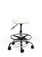 Tabouret Wit Laag met Voetring