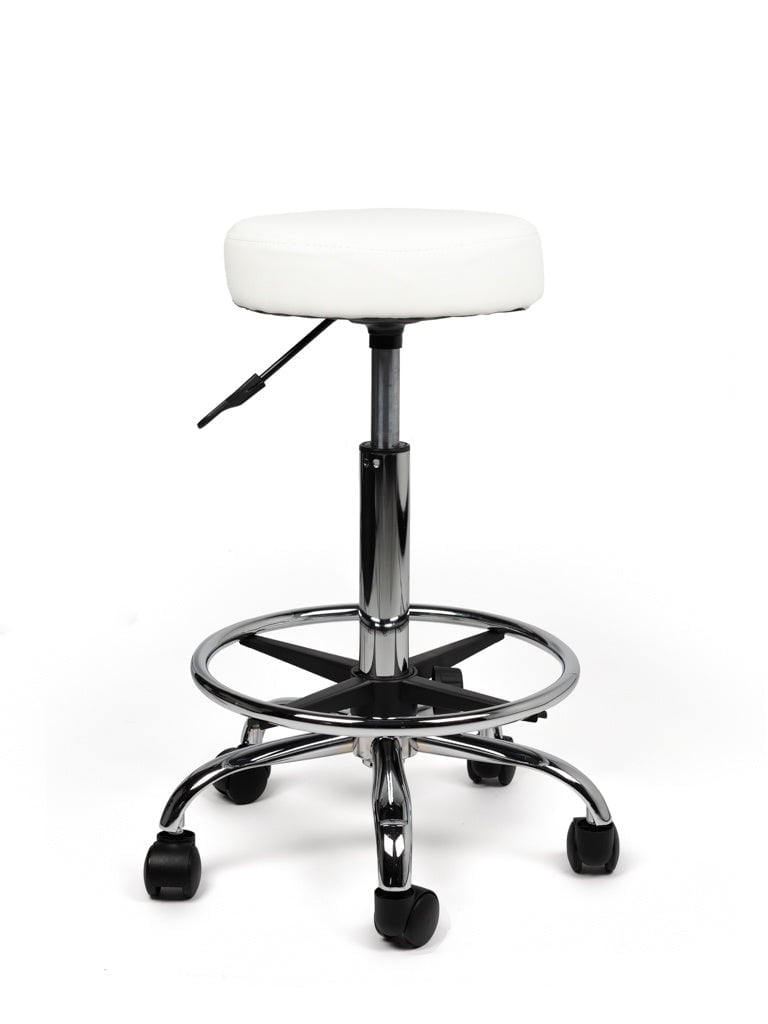 Tabouret Wit Standaard met Voetring