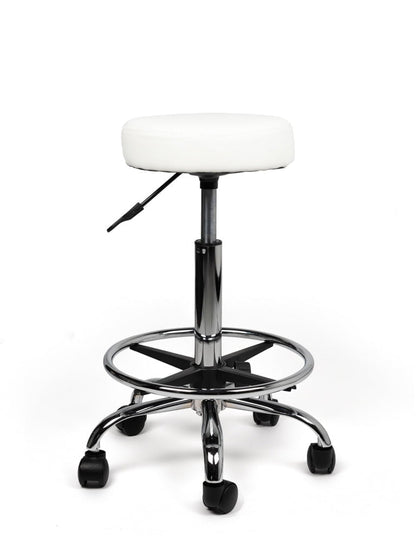 Tabouret Wit Standaard met Voetring