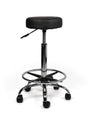 Tabouret Zwart Hoog met Voetring