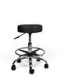 Tabouret Zwart Laag met Voetring