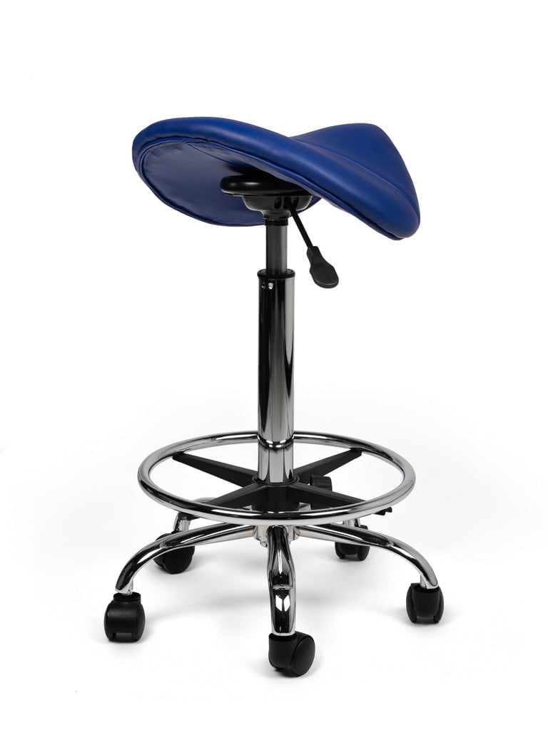 Zadelkruk Hoog Blauw met Voetring